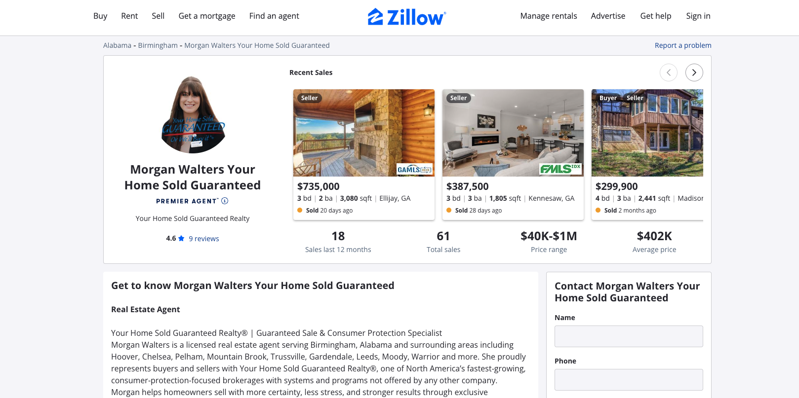 Morgan Walters – Zillow Authority Profile